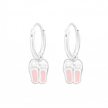 Ballerina Shoes - 925 Sterling Silver Kids Hoops SD33141