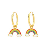 Hanging Rainbow - 925 Sterling Silver Kids Hoops SD43448