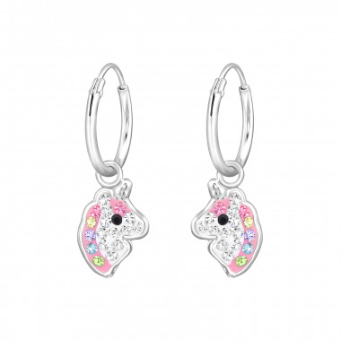 Unicorn - 925 Sterling Silver Kids Hoops SD46820