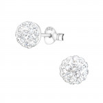 Round - 925 Sterling Silver Kids Ear Studs with Crystal SD1514 Round - 925 Sterling Silver Kids Ear Studs with Crystal SD1514