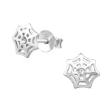Web - 925 Sterling Silver Kids Ear Studs with Crystal SD17850