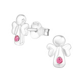 Angel - 925 Sterling Silver Kids Ear Studs with Crystal SD21727