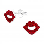 Mouth - 925 Sterling Silver Kids Ear Studs with Crystal SD2285 Mouth - 925 Sterling Silver Kids Ear Studs with Crystal SD2285