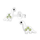 Dinosaur - 925 Sterling Silver Kids Ear Studs with Crystal SD43181