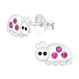 Ladybug - 925 Sterling Silver Kids Ear Studs with Crystal SD43183