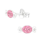 Candy - 925 Sterling Silver Kids Ear Studs with Crystal SD43263