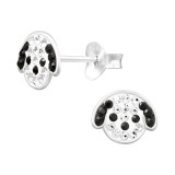 Dog - 925 Sterling Silver Kids Ear Studs with Crystal SD46130
