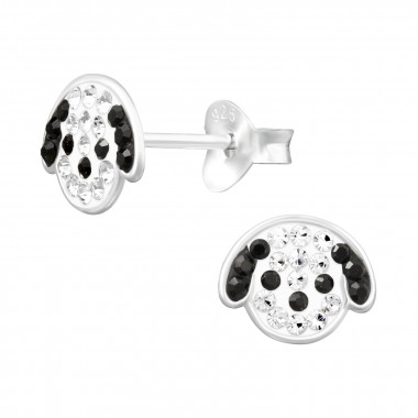 Dog - 925 Sterling Silver Kids Ear Studs with Crystal SD46130