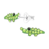 Crocodile - 925 Sterling Silver Kids Ear Studs with Crystal SD46601
