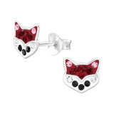 Fox - 925 Sterling Silver Kids Ear Studs with Crystal SD46607