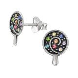 Candy - 925 Sterling Silver Kids Ear Studs with Crystal SD49916