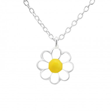 Flower - 925 Sterling Silver Kids Necklaces SD20346
