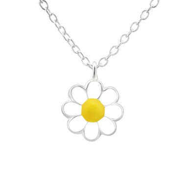 Flower - 925 Sterling Silver Kids Necklaces SD20346