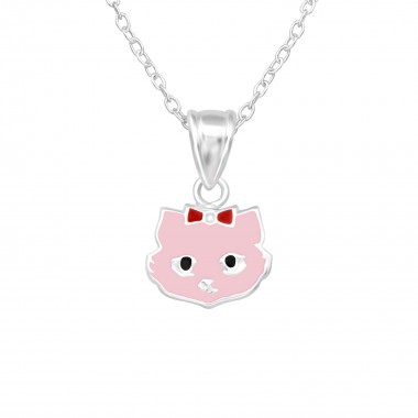 Cat - 925 Sterling Silver Kids Necklaces SD20347