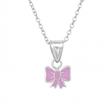 Bow - 925 Sterling Silver Kids Necklaces SD20357