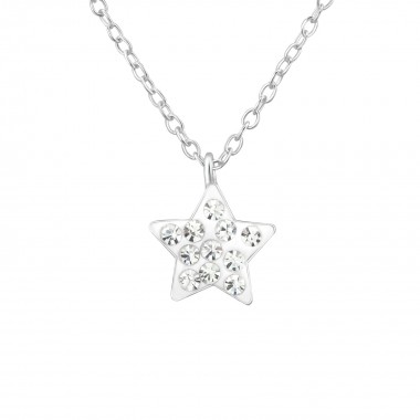 Star - 925 Sterling Silver Kids Necklaces SD21929