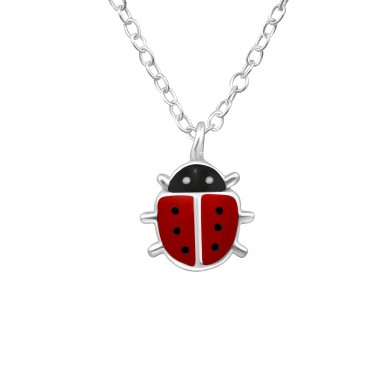 Ladybug - 925 Sterling Silver Kids Necklaces SD22321