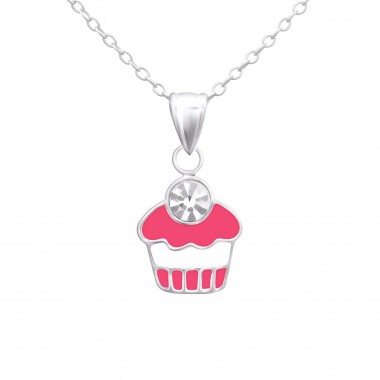 Cupcake - 925 Sterling Silver Kids Necklaces SD24346