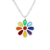 Flower - 925 Sterling Silver Kids Necklaces SD24349