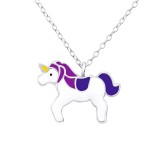 Unicorn - 925 Sterling Silver Kids Necklaces SD24418