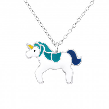 Unicorn - 925 Sterling Silver Kids Necklaces SD24419