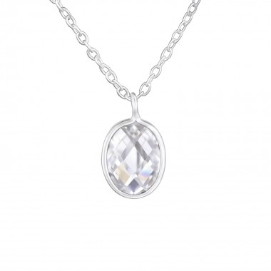 Oval - 925 Sterling Silver Kids Necklaces SD27955