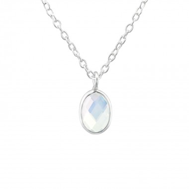 Oval - 925 Sterling Silver Kids Necklaces SD27986