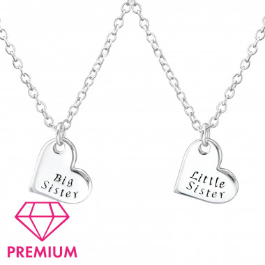 Sister's Love - 925 Sterling Silver Kids Necklaces SD31093