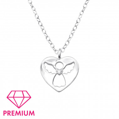 Angle - 925 Sterling Silver Kids Necklaces SD32079