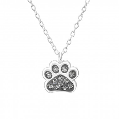Paw Print - 925 Sterling Silver Kids Necklaces SD32752