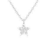 Star - 925 Sterling Silver Kids Necklaces SD32758