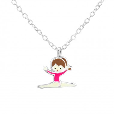 Gymnastics Girl - 925 Sterling Silver Kids Necklaces SD35115