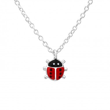 Ladybug - 925 Sterling Silver Kids Necklaces SD35625