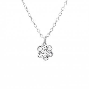 Flower - 925 Sterling Silver Kids Necklaces SD37537