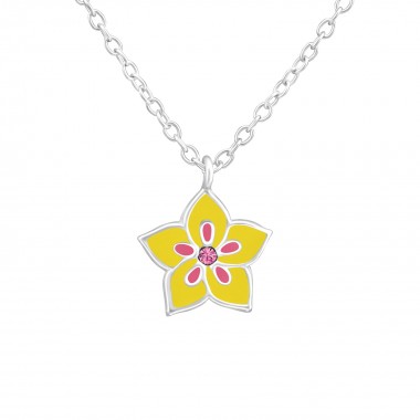 Flower - 925 Sterling Silver Kids Necklaces SD37544