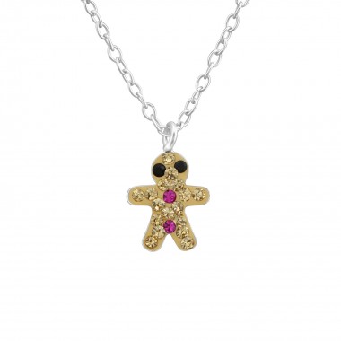 Gingerbread - 925 Sterling Silver Kids Necklaces SD37603
