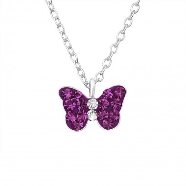 Butterfly - 925 Sterling Silver Kids Necklaces SD37605