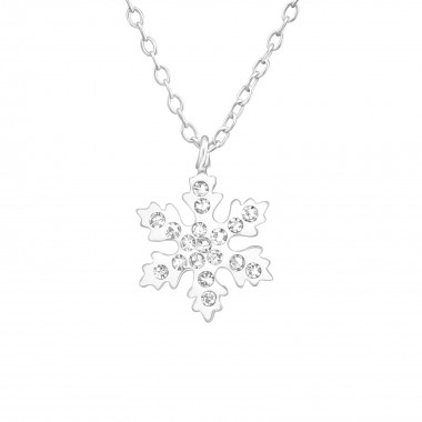 Snowflake - 925 Sterling Silver Kids Necklaces SD37606