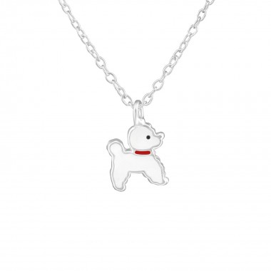 Dog - 925 Sterling Silver Kids Necklaces SD38214