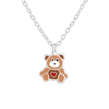 Bear - 925 Sterling Silver Kids Necklaces SD38274