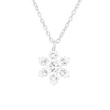 Snowflake - 925 Sterling Silver Kids Necklaces SD38637