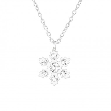 Snowflake - 925 Sterling Silver Kids Necklaces SD38637