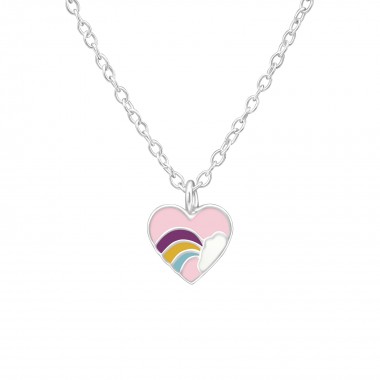 Heart - 925 Sterling Silver Kids Necklaces SD38872