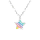 Star - 925 Sterling Silver Kids Necklaces SD39082