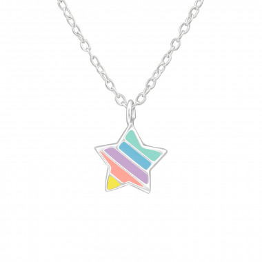 Star - 925 Sterling Silver Kids Necklaces SD39082