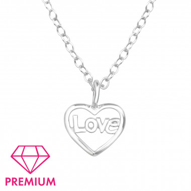 Heart - 925 Sterling Silver Kids Necklaces SD39244