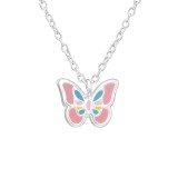 Butterfly - 925 Sterling Silver Kids Necklaces SD39295