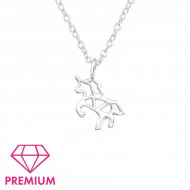 Unicorn - 925 Sterling Silver Kids Necklaces SD40040