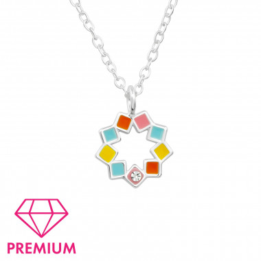 Geometric - 925 Sterling Silver Kids Necklaces SD40226