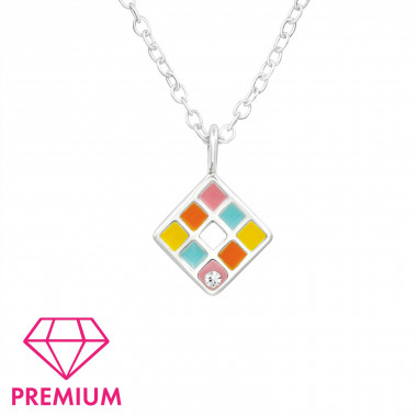 Geometric - 925 Sterling Silver Kids Necklaces SD40228